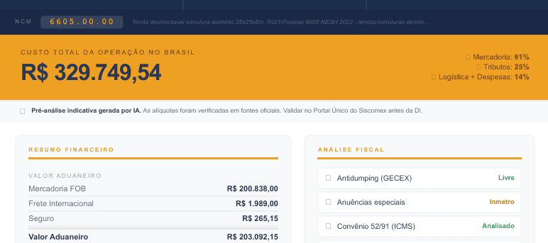 Simulador de Importação
